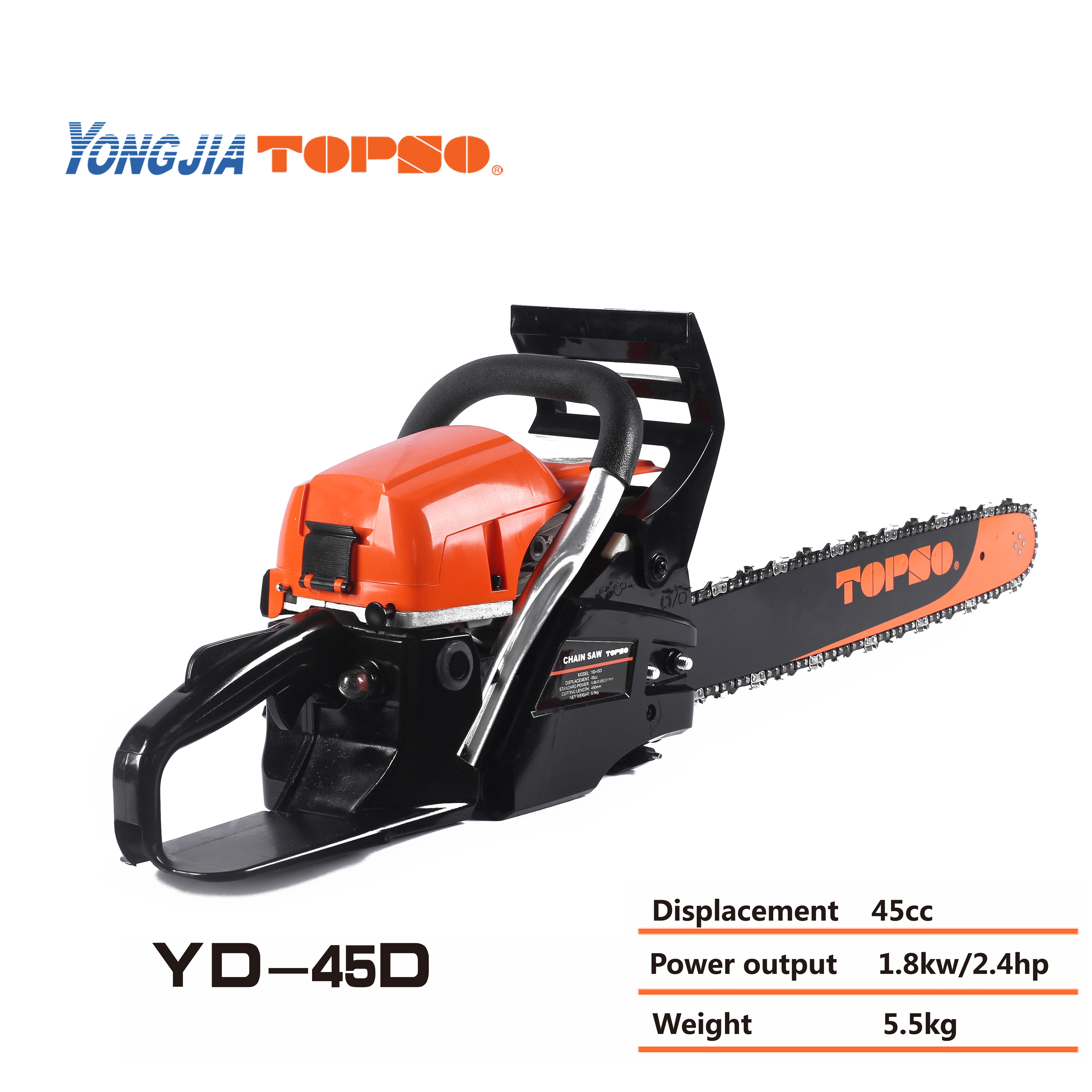 45cc Chainsaw YD-45D with 18" Inch Guide Bar