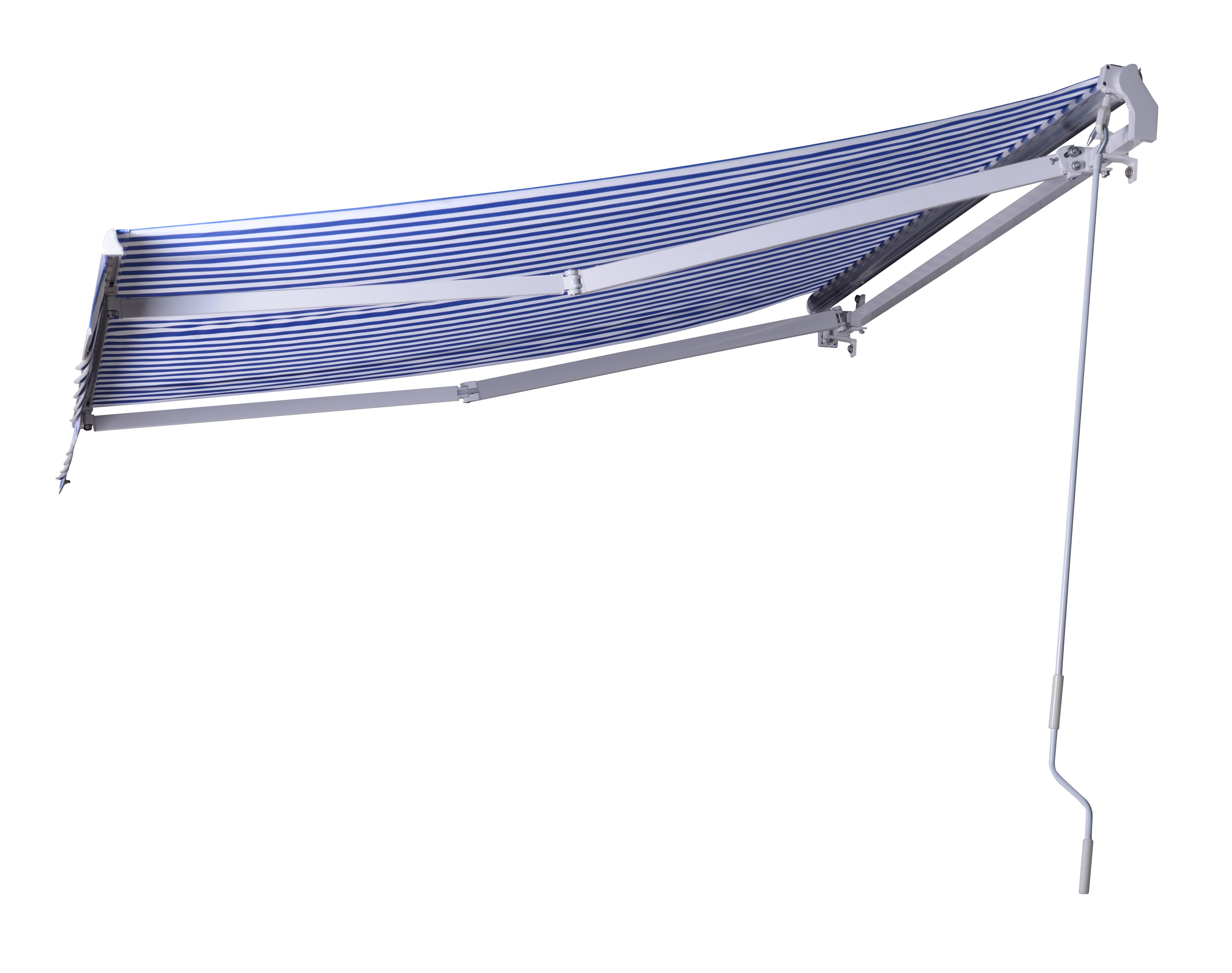 Patio Awning, Retractable Patio Sun Shade Awning Cover 5-35 Degree Adjustable Outdoor Sunshade Canopy with LED