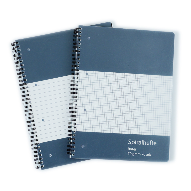 Transparent PP spiral notebook with perforated line and holes