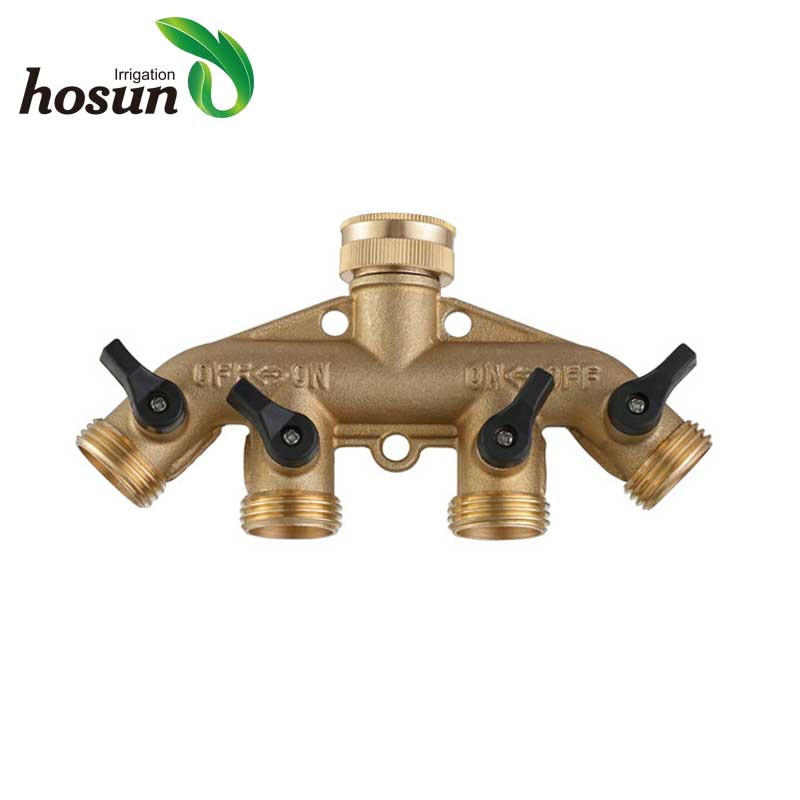 3/4" Garden Hose Splitter Hose Connector 4 way pipe connector