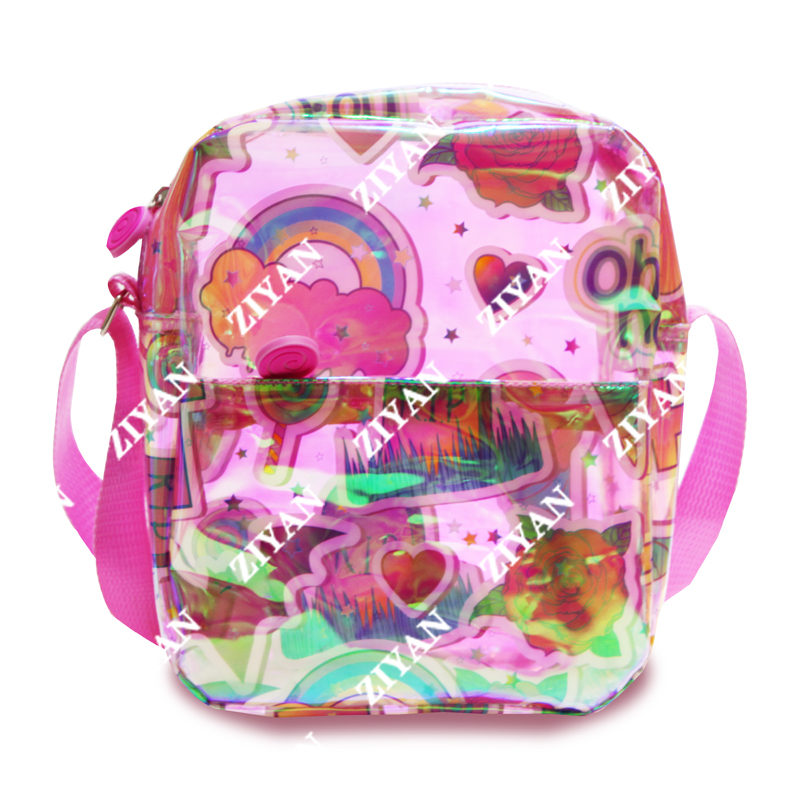 New Design of Clear Rose Flower Chest bag With TPU