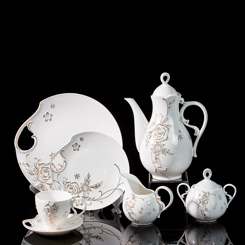 Porcelain Tea Sets Royal Series 24 pcs Tea Cup Set With Plate