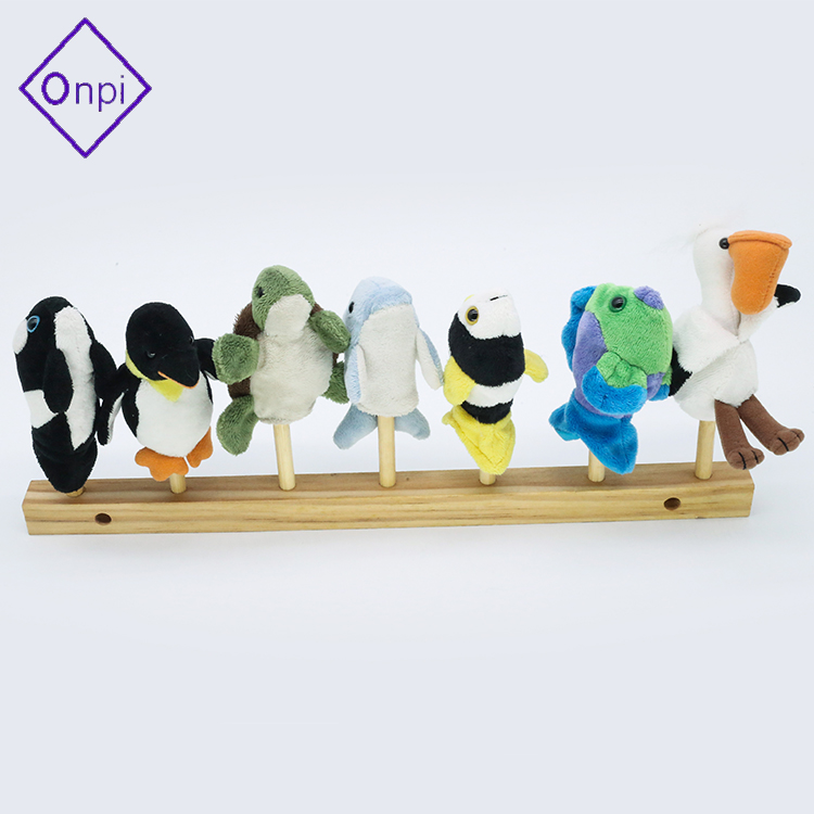 Custom plush finger puppet animal plush toys for kids