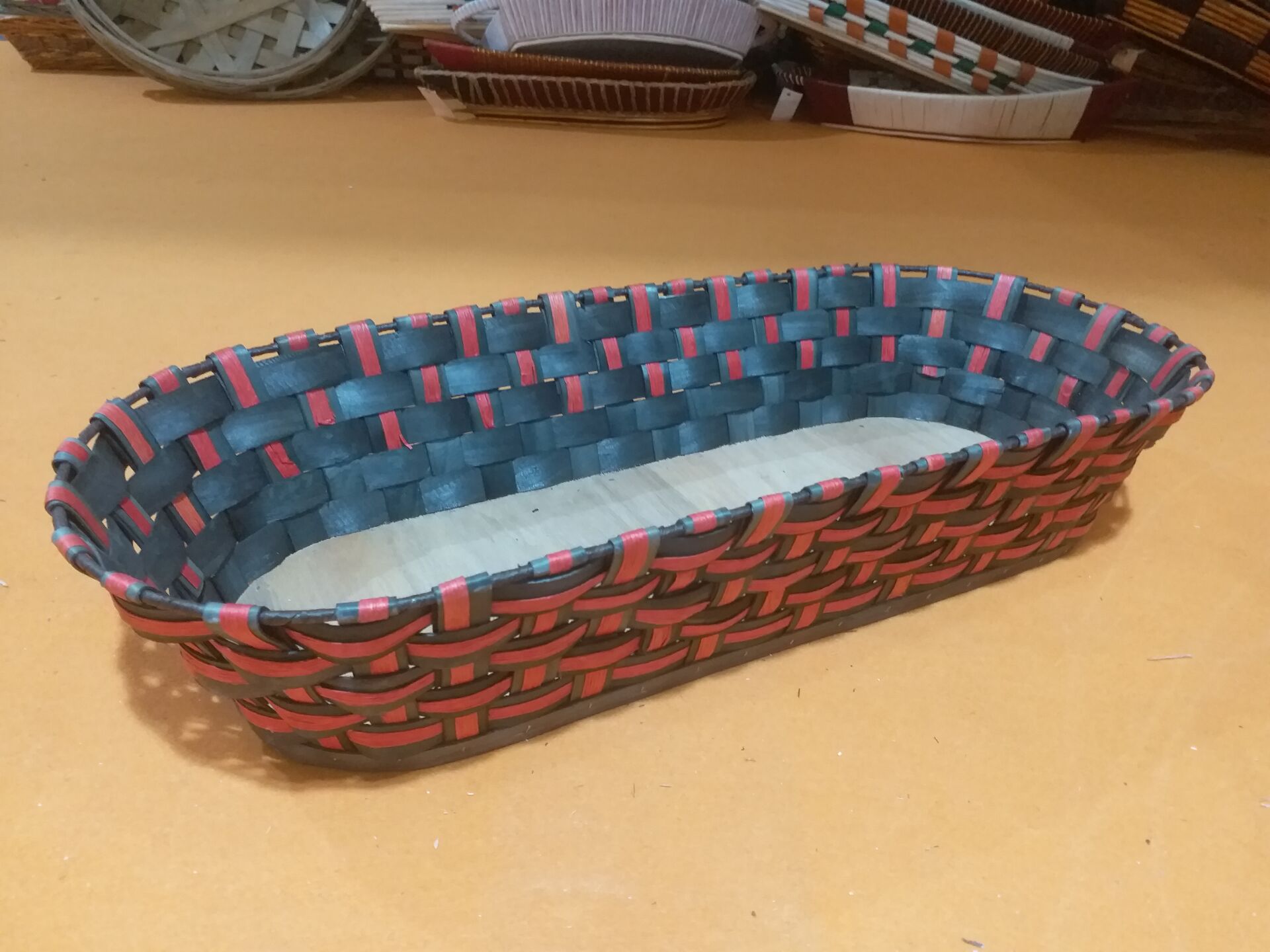 Gushi yufeng Long Oval Wicker Tray Basket x 59cm Christmas Gift Fruit Hamper