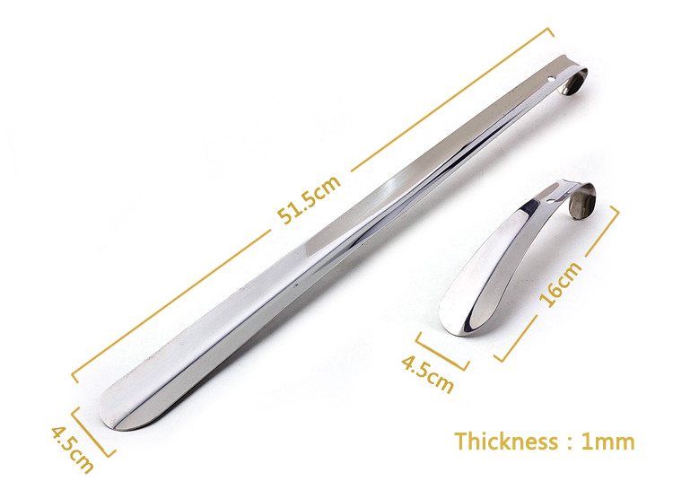 Stainless steel shoe horn