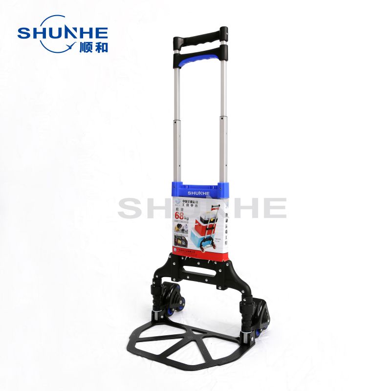Folding Hand Truck Six Wheel Climbing Stair Hand Trolley 68kg