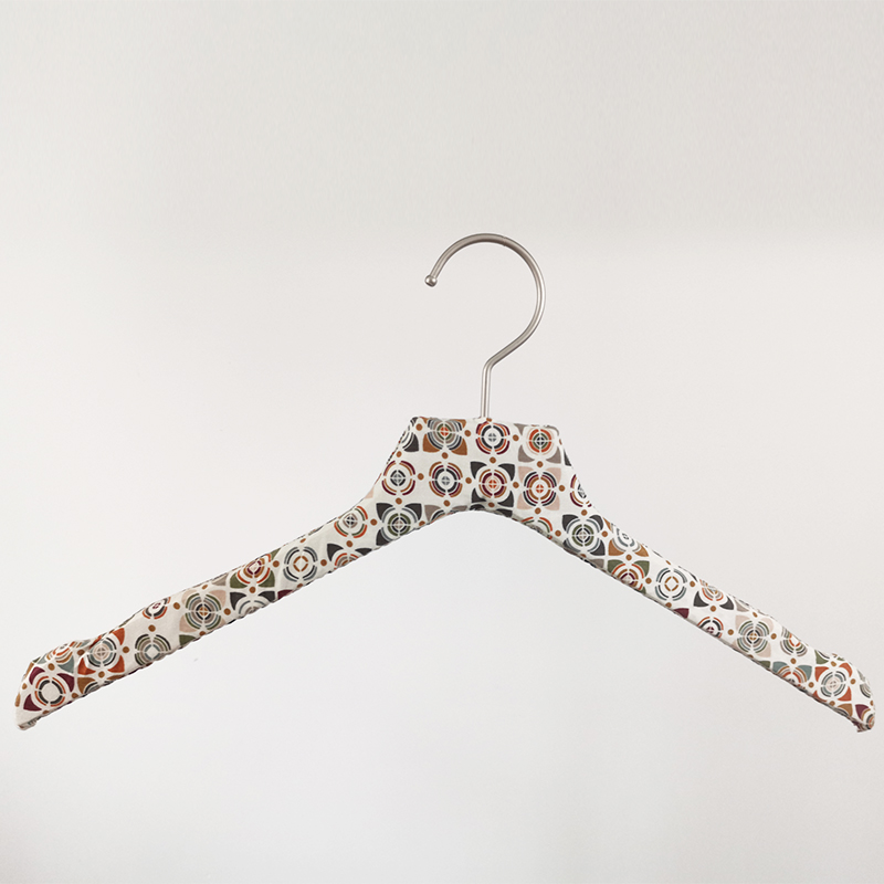 satin padded hanger with polka dotted design
