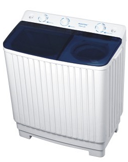 Single layer double barrel washing machine