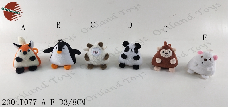Oriland plush toy key chain animal keyring stuffed animal keychains