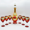 glass jug with six cups