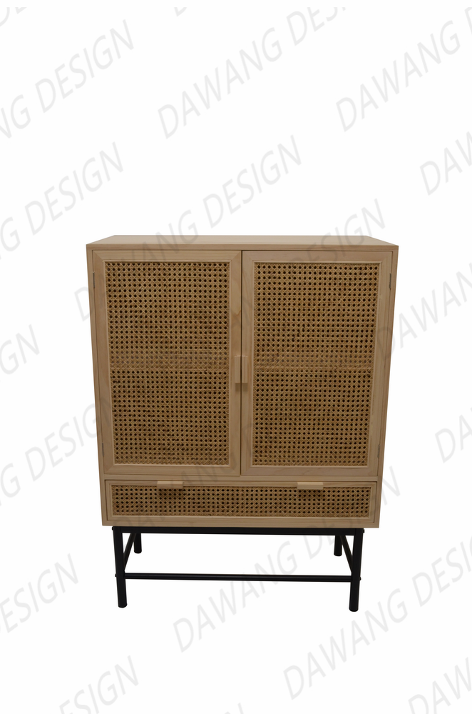 rattan storage cabinet with 2 doors