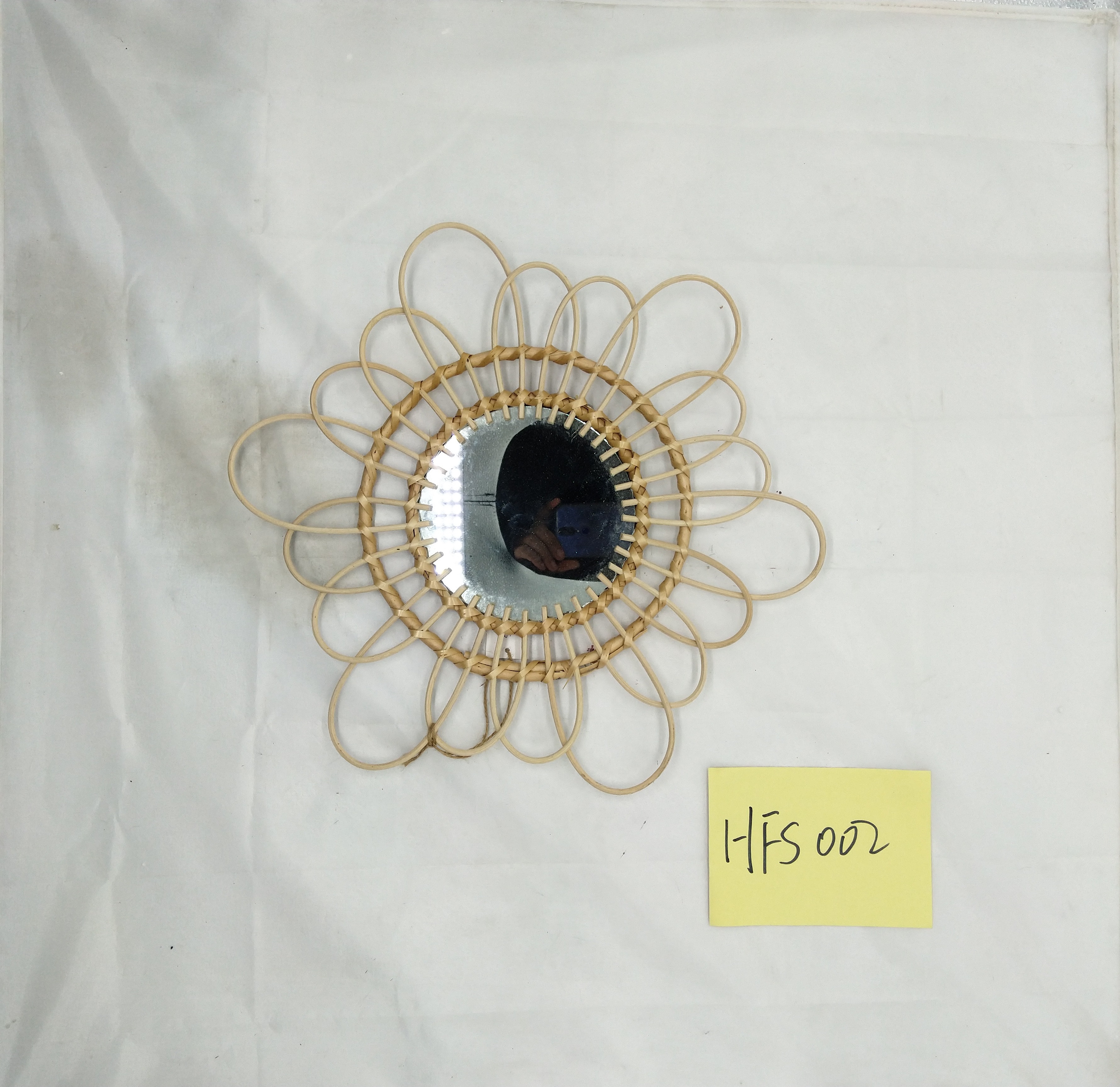 HUANGGANG round willow decoration wall mirror HFS002