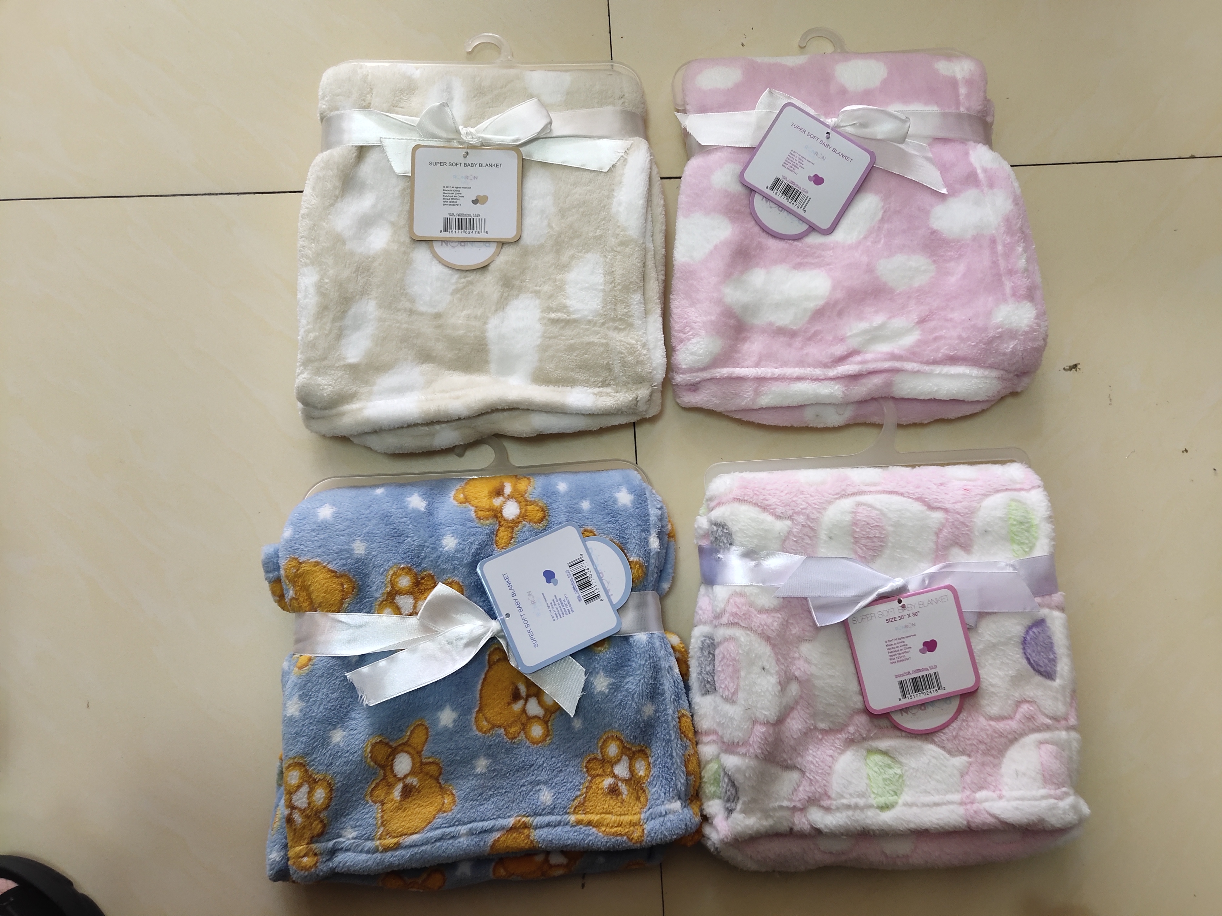 print coral fleece kids blanket