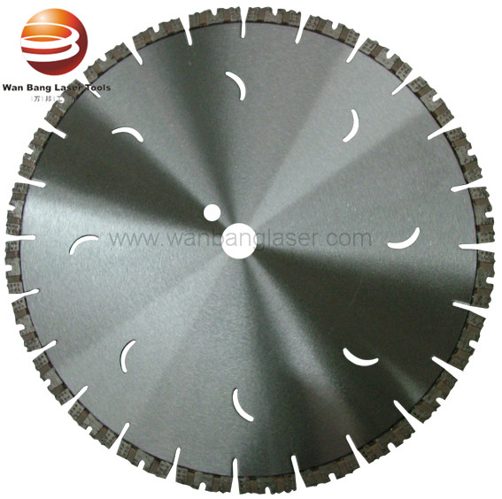 Laser welded diamond saw blade with U turbo shape segments