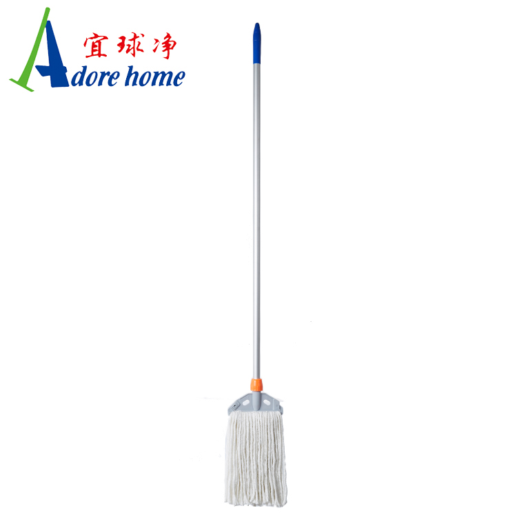 Cotton mop head wet mop with aluminum handle stainless steel handle
