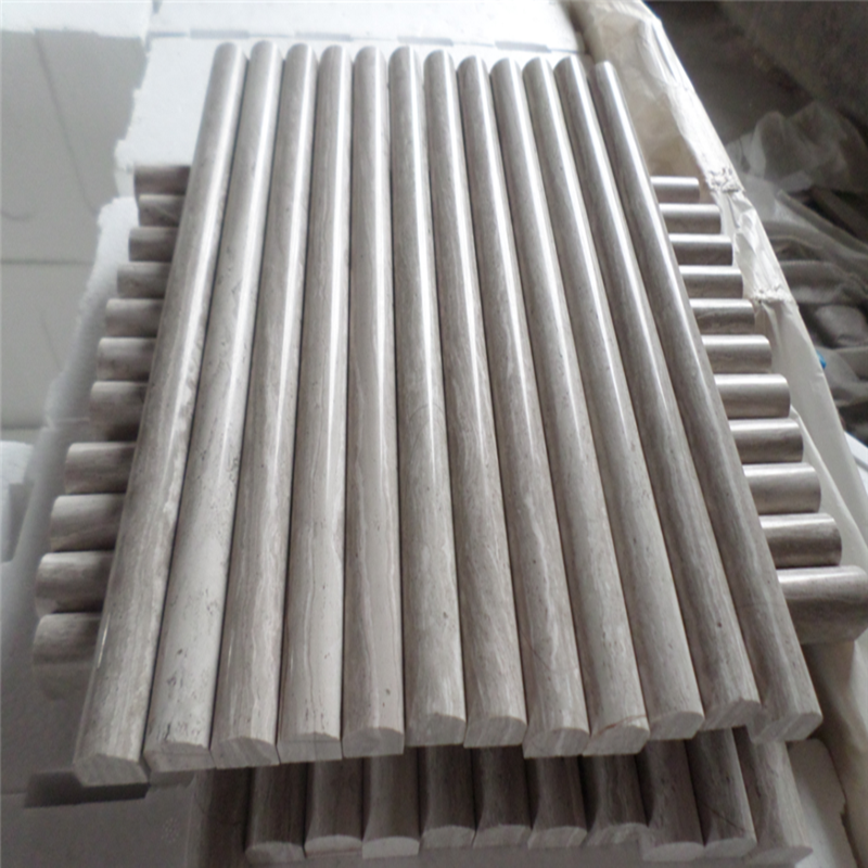 Timber white marble chair rail