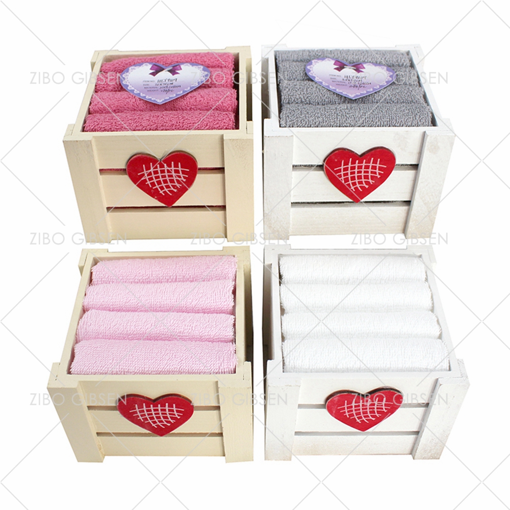 Cotton towel set with basket towel set gift towel set guest towel