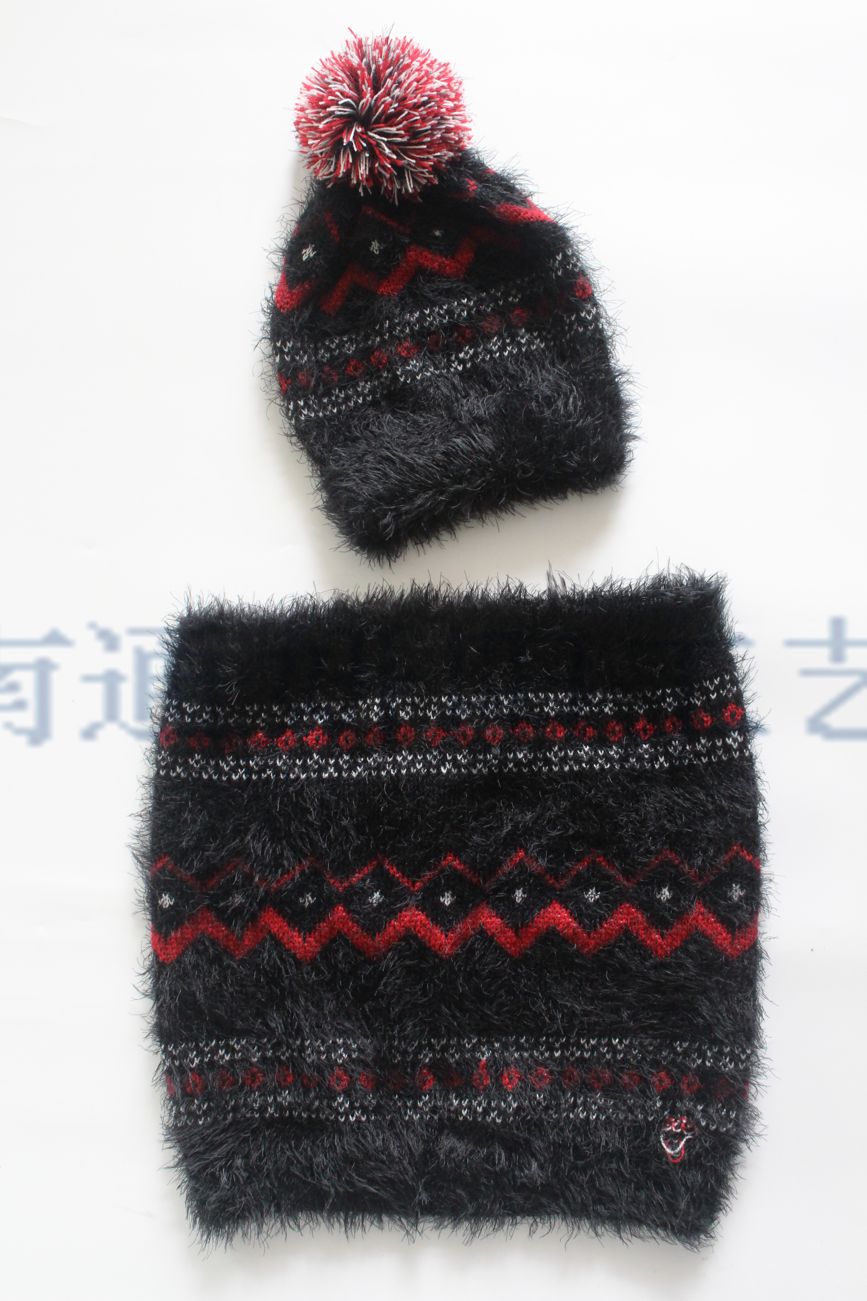 Autumn/winter 2023 gothic style woolen hat wool neck bronzing set popular knitting hat 513-31