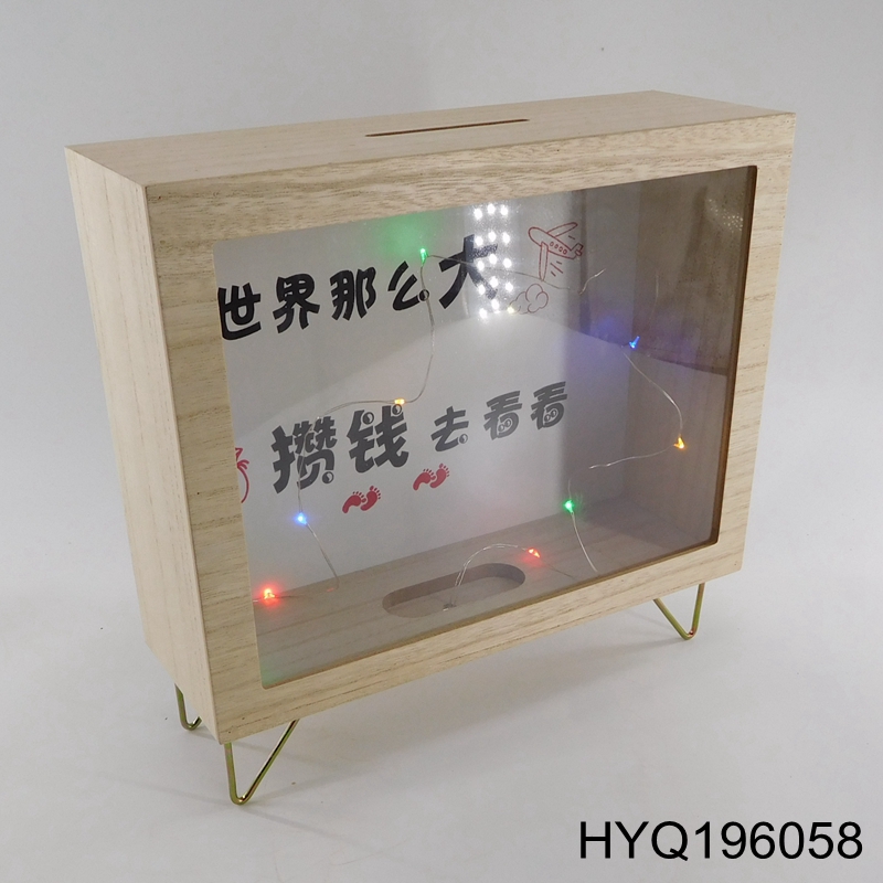 Wood coin box