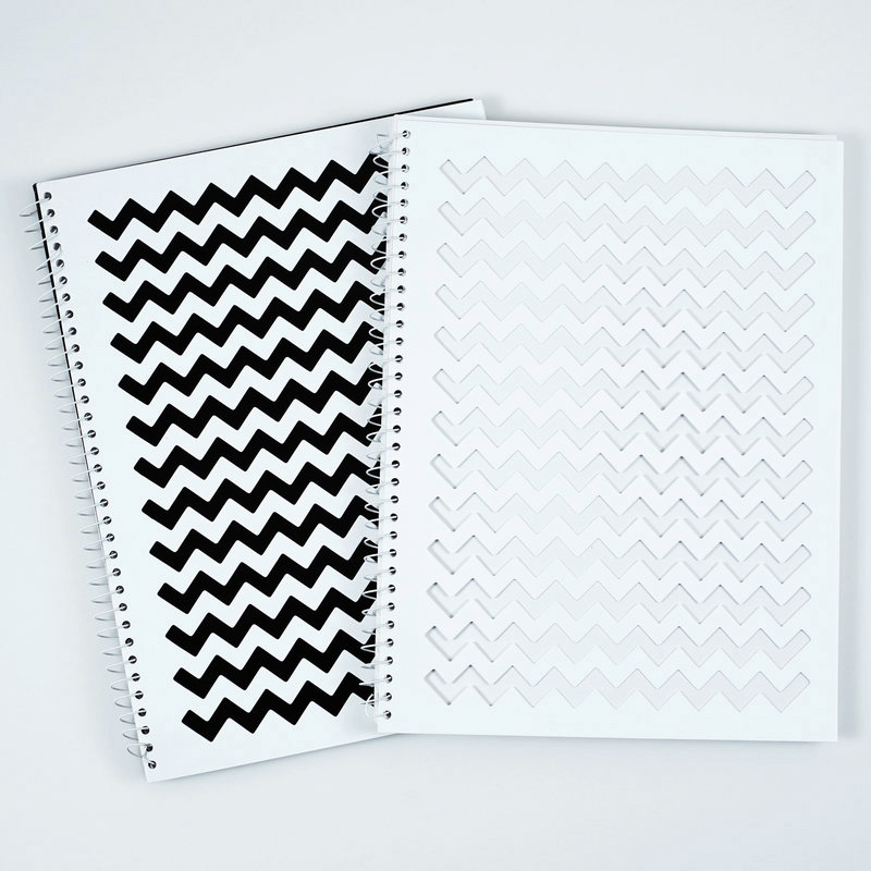 Die-cutting PP cover spiral notebook with perforated line