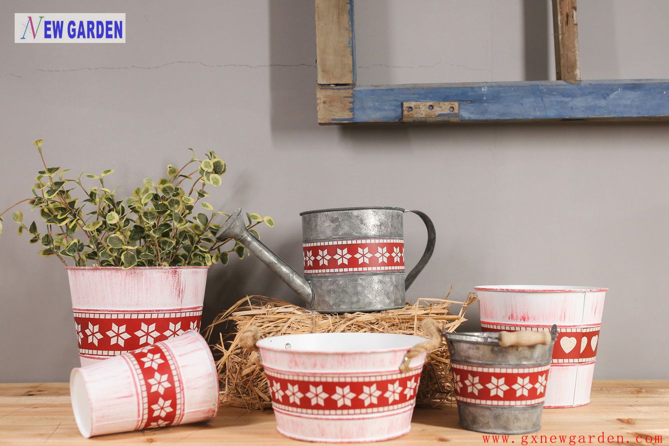 zinc flower pot