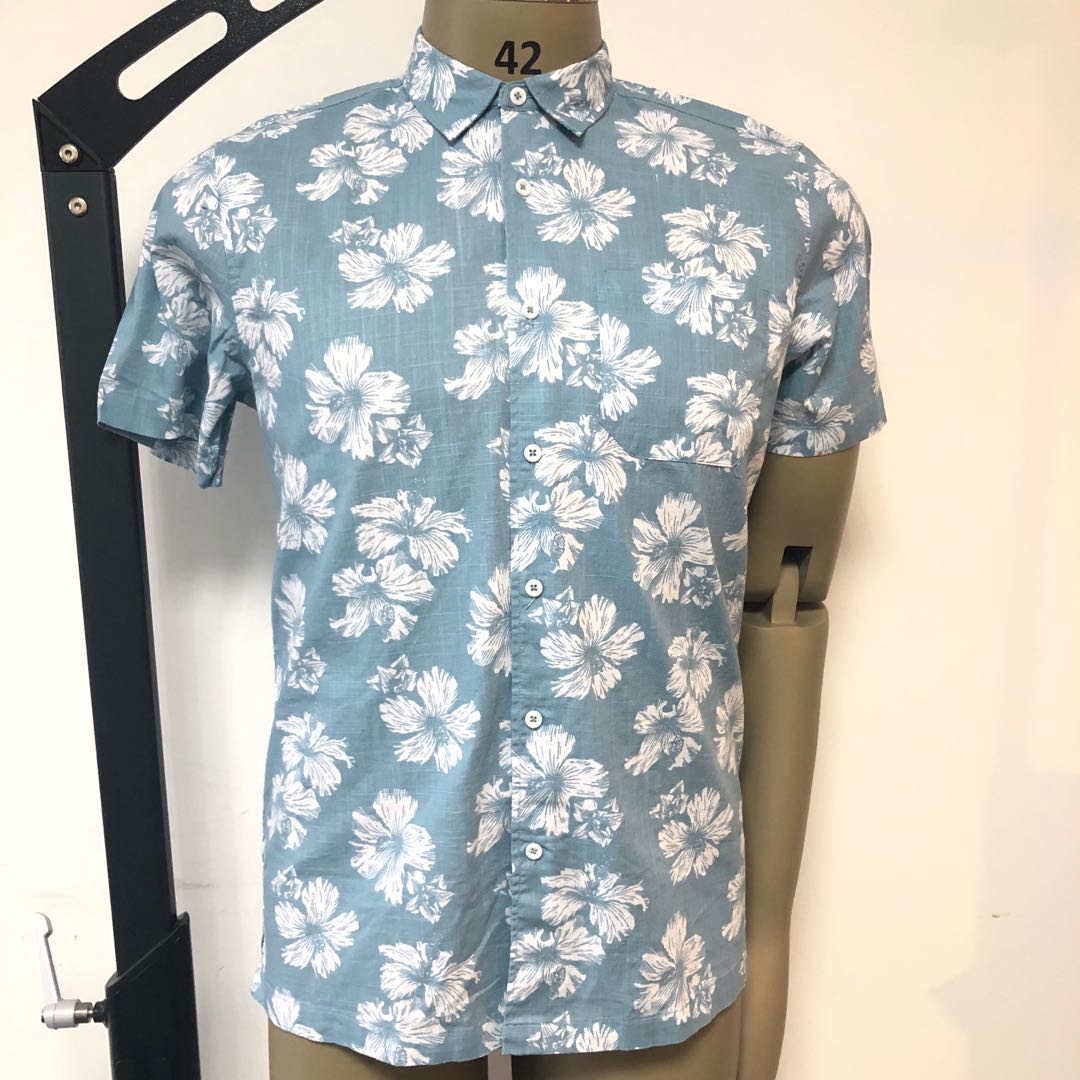 100%cotton men's print shirt