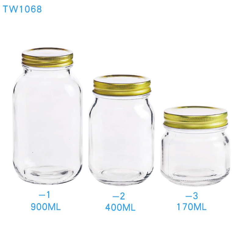Storage bottles, storage jars, glass bottles, sealed jars，Spice jarButter bottle，candy jar