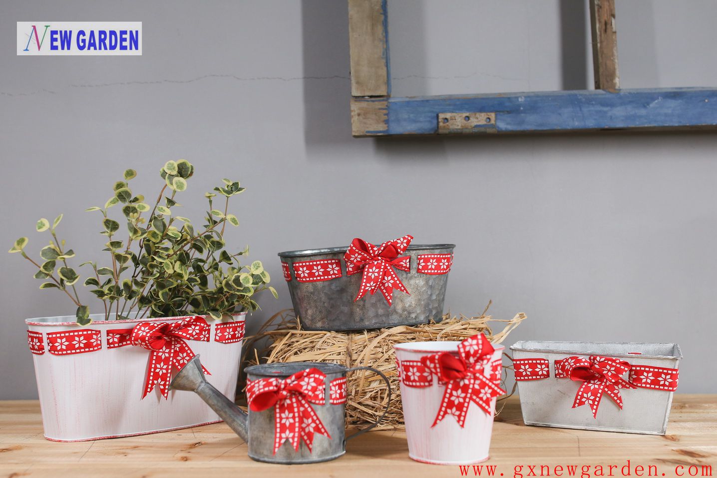 zinc flower pot