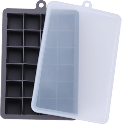 24 cubes silicone ice tray with lid