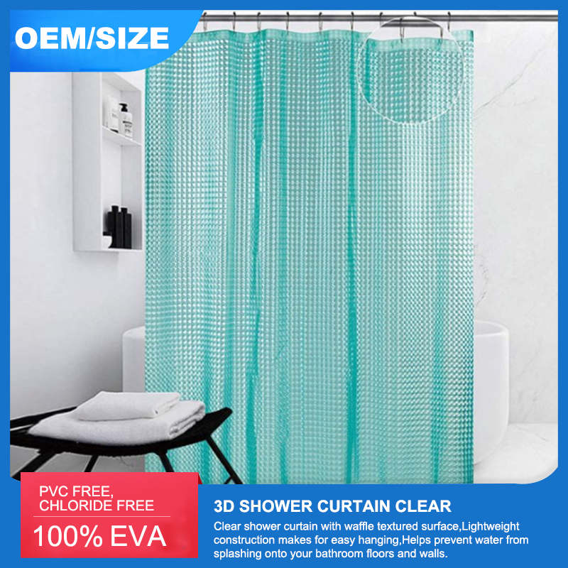 3D PEVA Shower curtain