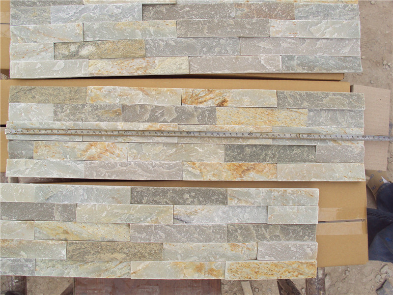 Wooden Yellow Slate Culture Stone