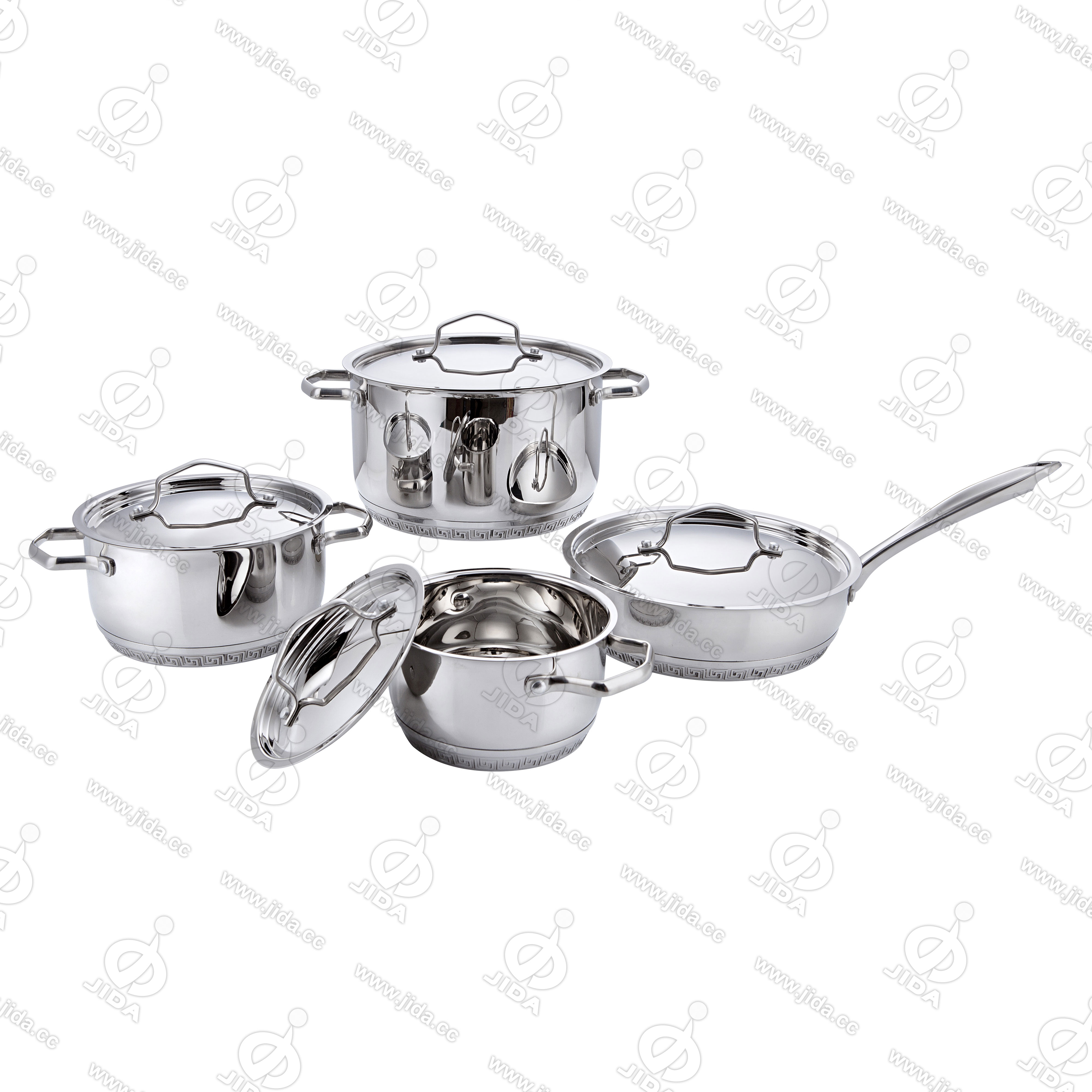 8pcs cut edge pot set