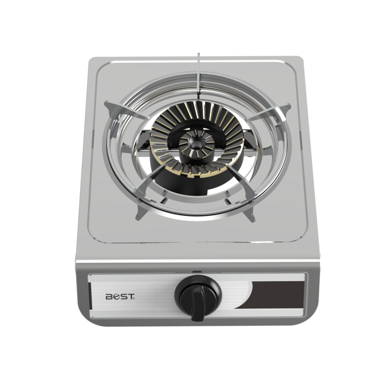 Vatti Chinabest 1-01SRB tabletop 2 powerful brass burner stainless steel tabletop gas stove gas cooker