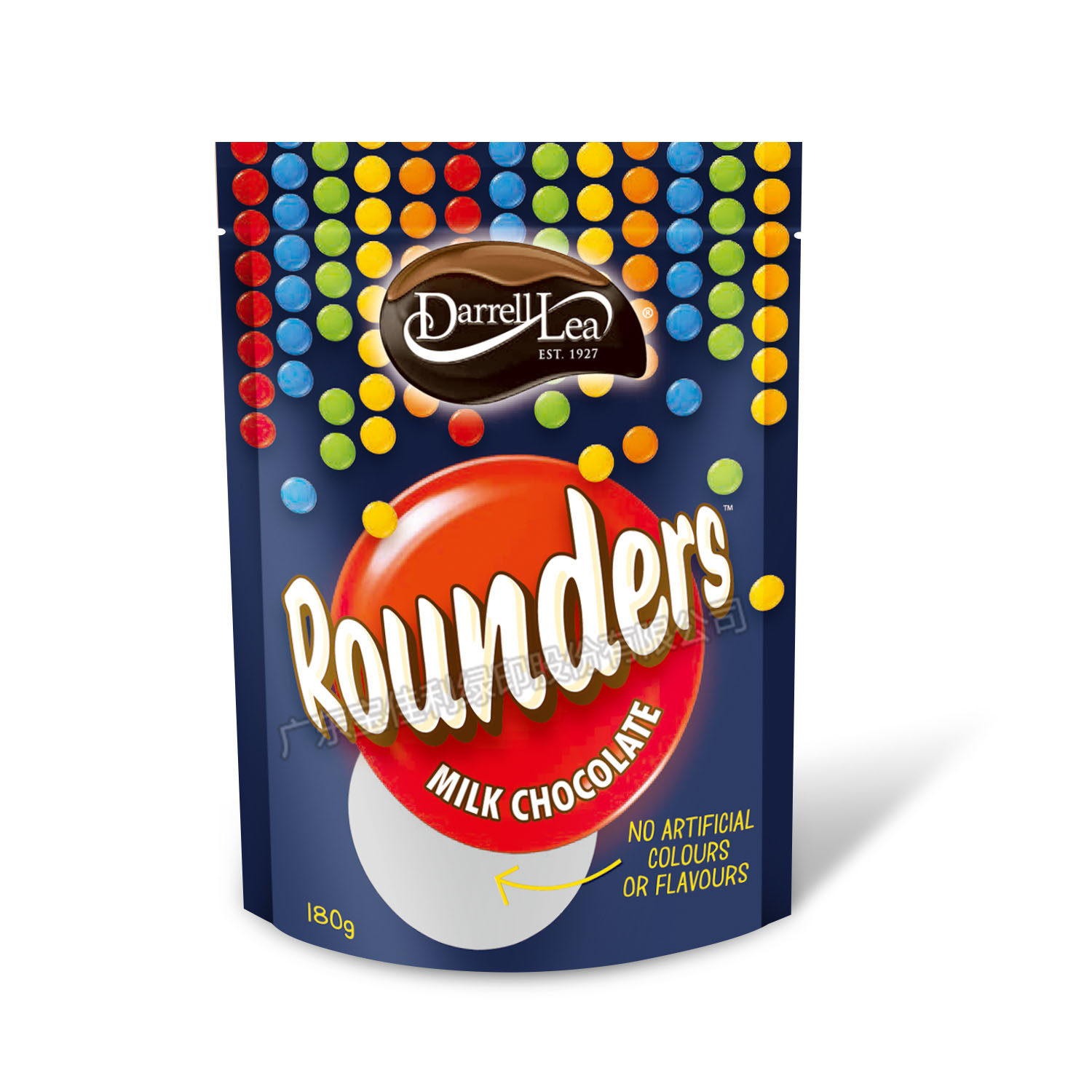 Candy packaging stand-up pouch with zipper