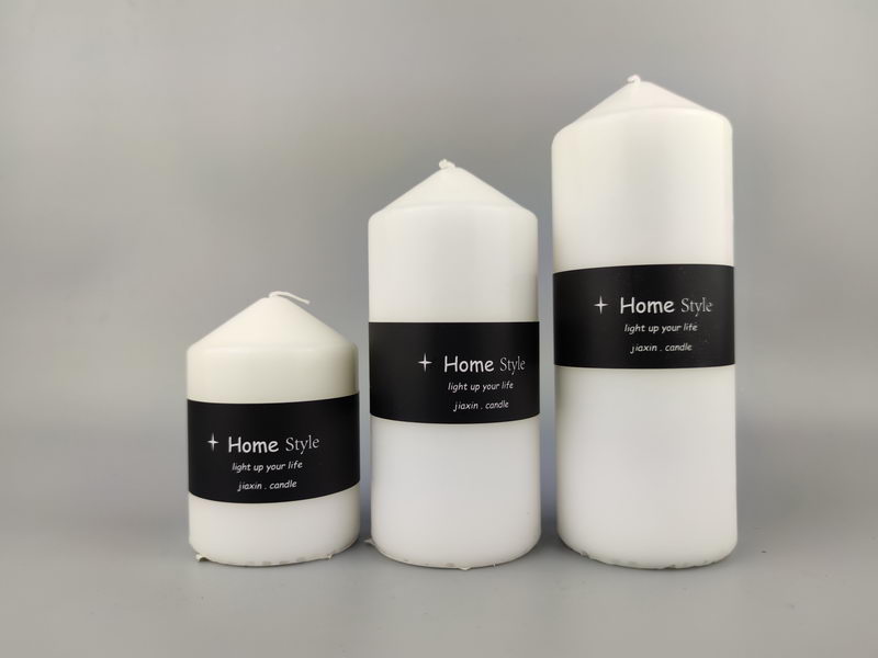 Over-dipping pillar candle