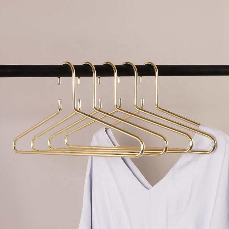 golden color metal suit hanger anti theft