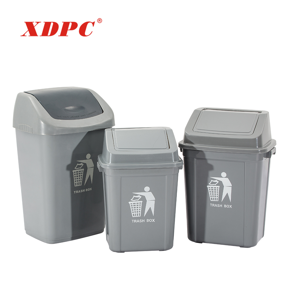 Swing top hotel dustbin plastic wastebasket trash can 20L 30L 40L