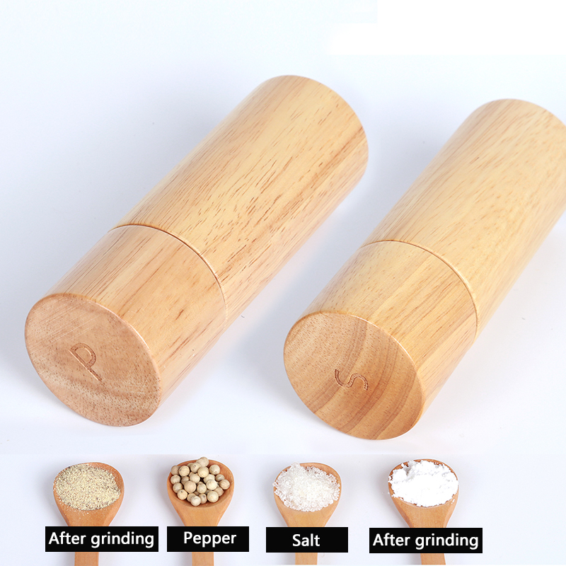 rubberwood/acacia pepper mill(ceramic grinder+aluminum stick)