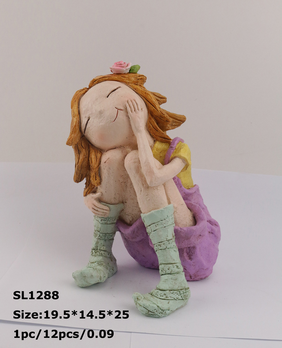 Resin decorations - garden series-Girl