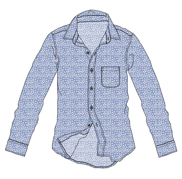 Men L/S digital shirt