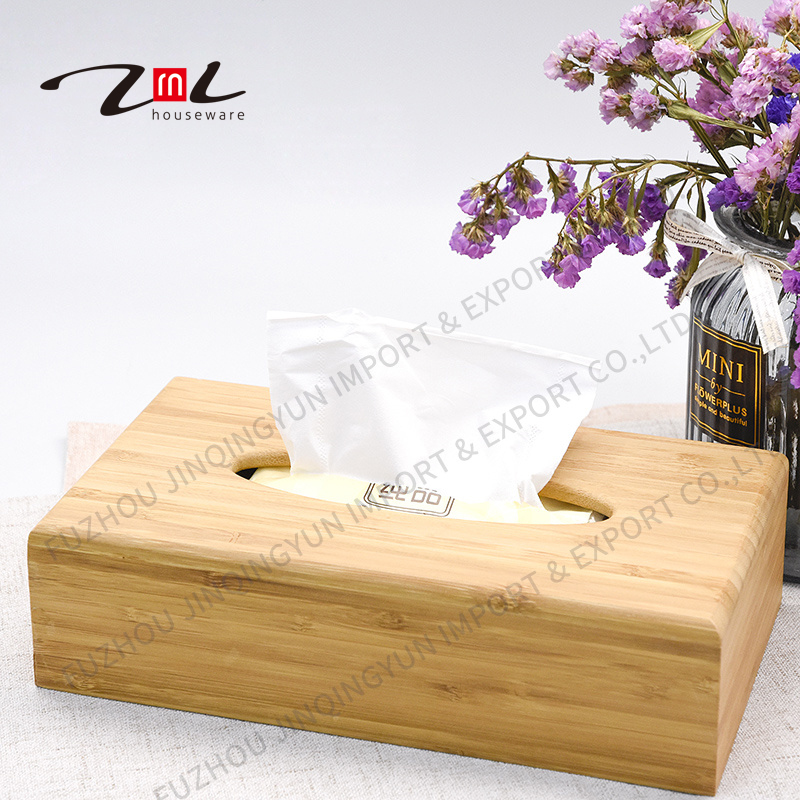 Bamboo tissue box