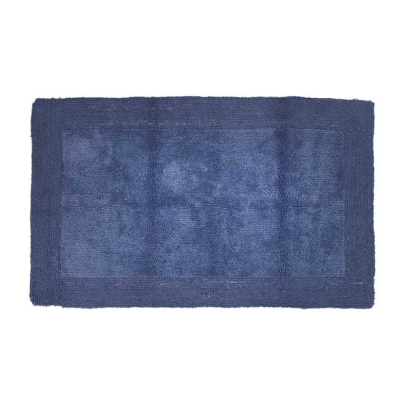 Cotton tufted double sided velvet floor mat + non-slip mat