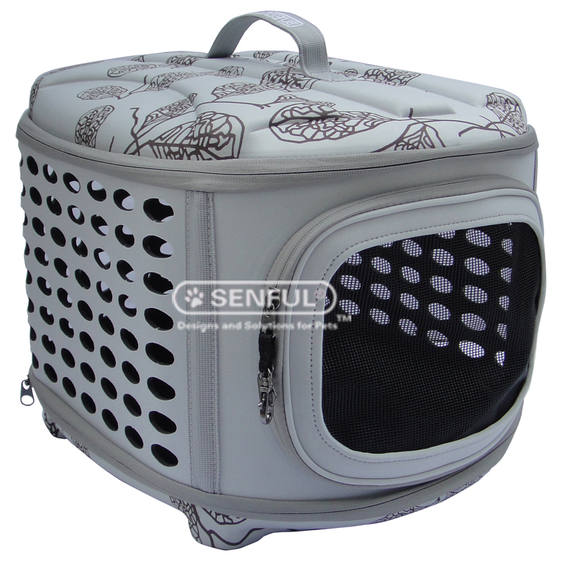 Hard Cover Collapsible Cat Carrier - Pet Travel Kennel with Top-Load & Foldable Feature for Cats, Small Dogs Puppies & Rabbits