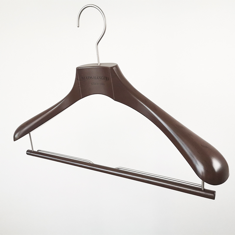 Imitated wood Luxury plastic hanger with lock bar