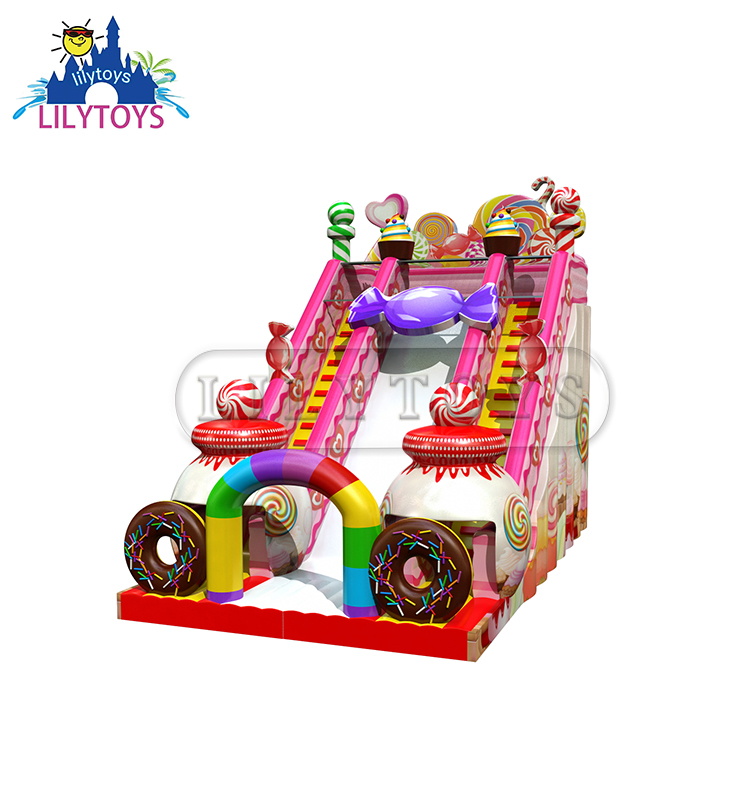 inflatable candy slide/inflatable colorful on land fun slide for kids and adult