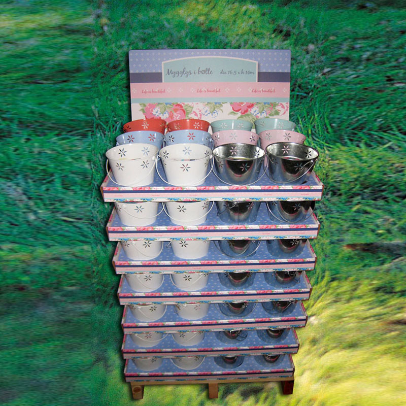 Citronella candle in bucket pallet