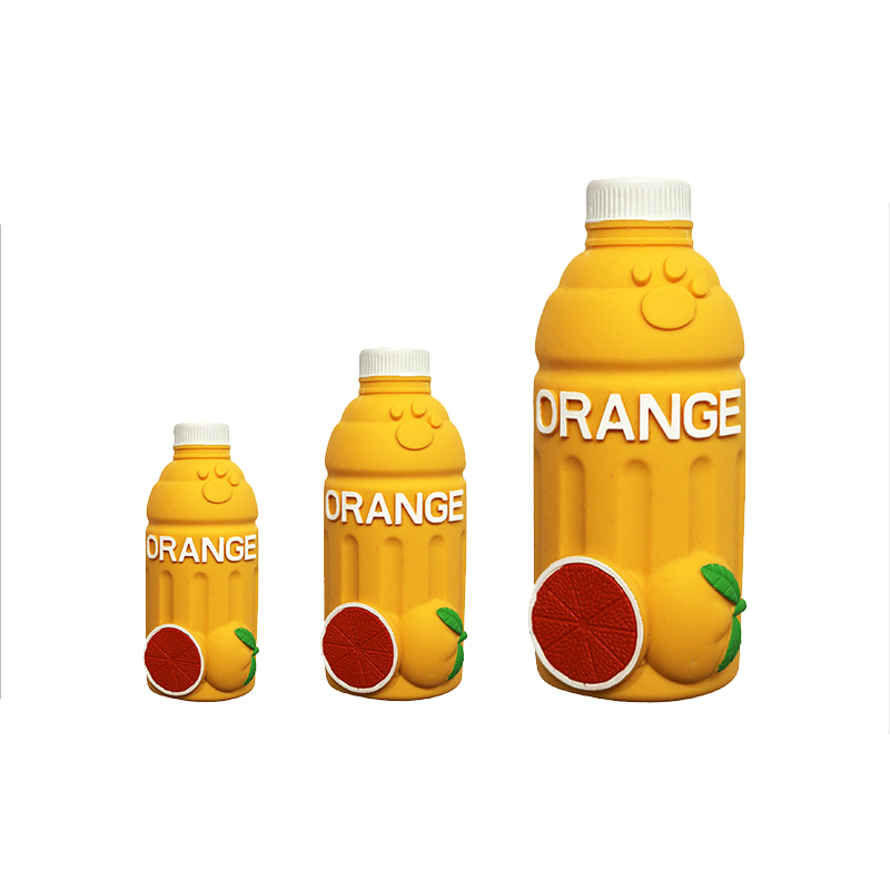 9.5cm Latex Dog toys Orange Juice -small BB whistle, Orange smell Pet Toys