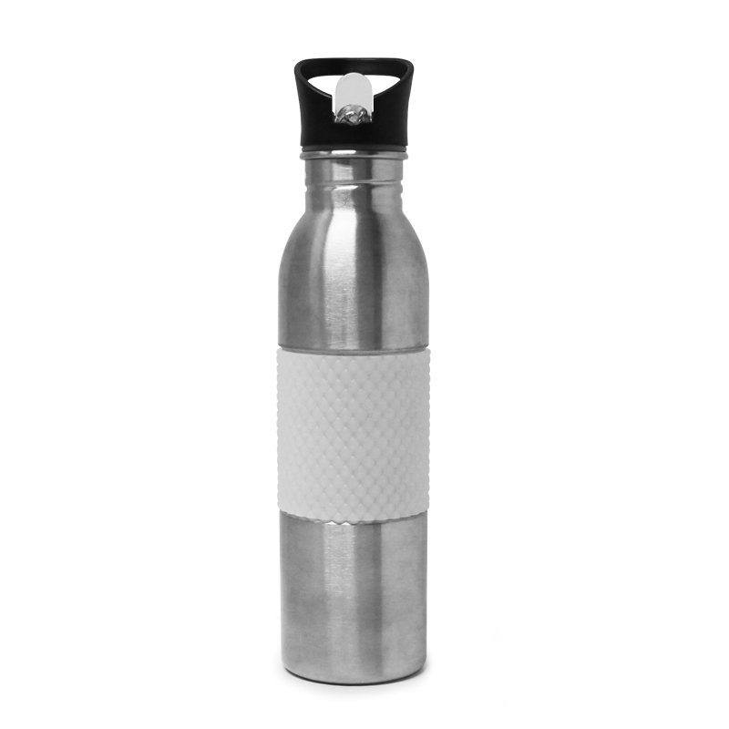 Portable single wall stainless steel sports water bottle
