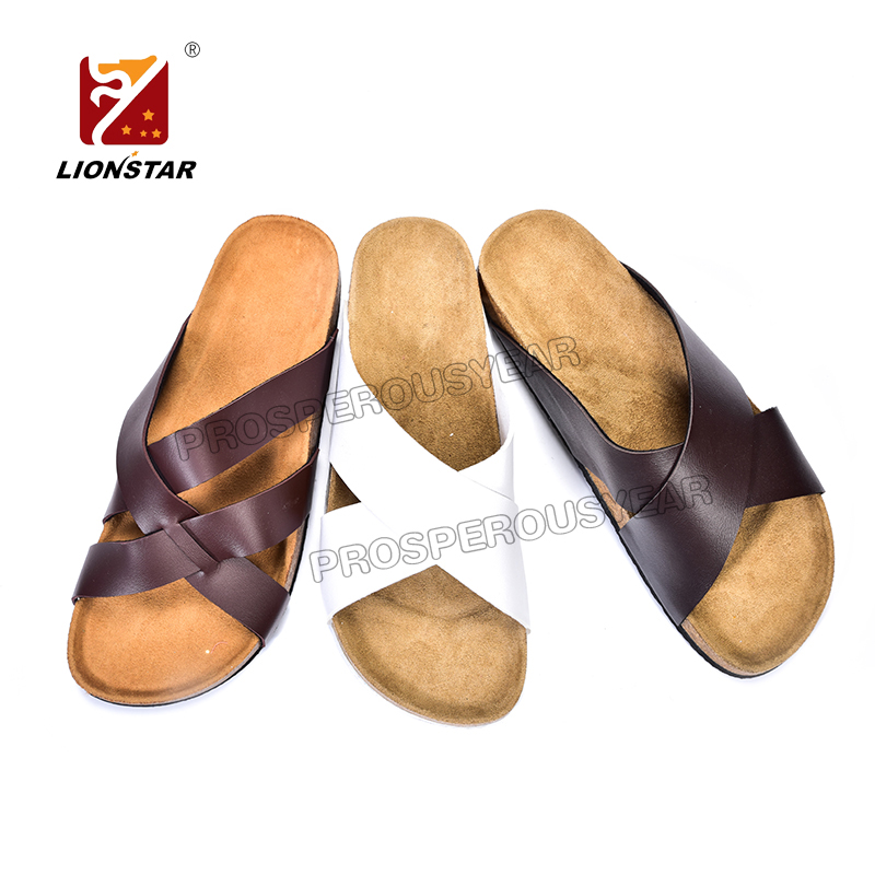 Fashion Casual Cross Design Men Cork Sandal
