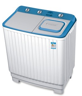 Plastic cover single layer double barrel washing machine